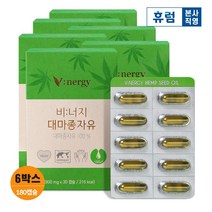 비너지 대마종자유 6박스 햄프씨드 오일 유기농 원료 오메가3 오메가6, 단품
