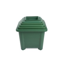 정사각화분 플라스틱 슬릿 화분 옥상 베란다 텃밭 분갈이 인테리어 플분, 정사각화분 11호