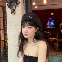 여성 영국 스타일 복고풍 여름 얇은 통기성 레이스 패션 화가 모자 베레모
