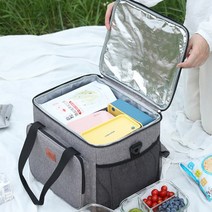 로지 트롤리 캠핑 피크닉 보온보냉 가방 25L, 그레이