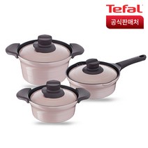 테팔 트레져 IH 인덕션 냄비세트 3종, 뚝배기 18cm + 라면 냄비 20cm + 찌개 20cm, 혼합 색상