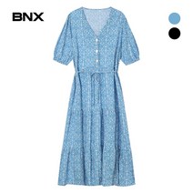 BNX 에스닉 프린트 반팔 원피스
