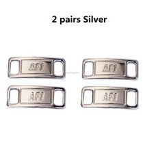 AF1 다이아몬드 구두 매력 레이스 버클 금속 끈 장식 샤파 에어 포스 원 슈즈 액세서리 2022, 2pair silver_CHINA