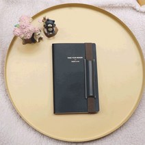 다이어리볼펜걸이 고급 가죽 휴대용 펜 연필 볼펜 꽂이, 시크 그레이