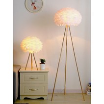 북유럽풍 깃털 조명 장 스탠드 부부의세계 무드 조명등, 10