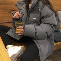 거리 패션 브랜드 fcmm 여자 숏 패딩