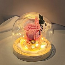 장미 꽃 LED 무드등 핑크 인테리어 조명 집들이 선물, 단품