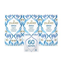 Pukka 디톡스 아니시드 회향 및 카다몬이 함유된 유기농 허브 티 3팩 티백 60개 214921, 1 Count (Pack of 3)