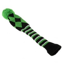 2 x골프 드라이버 헤드 커버 클럽 양말 골프 헤드 커버 Pom Pom Green Rhombus, CHINA|green rhombus