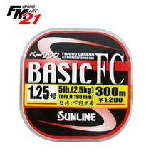 선라인 베이직 FC 300m 1호-4lb/카본원줄 배스원줄, 1호-4lb-521753
