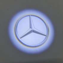 (무변색) new 벤츠 E클래스 LED 고급형 도어램프 도어라이트 순정교체형 (신형 A클 B클 C클 E클 W212 W213 CLS GLA GLC GLE GLS ML GL ), C타입(무변색렌즈), 삼각별 로고