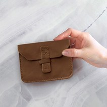 남자 여자 천연 소가죽 휴대용 카드지갑 아빠 엄마 빈티지 클래식 리얼 가죽 카드지갑 선물