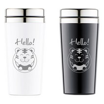 호랑이스텐텀블러 기념품 답례품 졸업입학개업집들이어린이날선물, 블랙