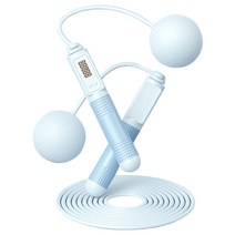 이츠굿텐 2in1 스마트 유선 무선 실내 매트 줄넘기, 블루