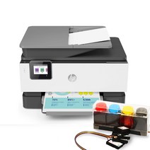 HP 오피스젯 프로 9010 무한 잉크 복합기 공급기 1600ml 틴텍 무칩버전 8710 후속 인쇄 스캔 팩스 복사 양면출력 양면복사 양면스캔 제품
