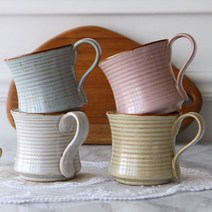 Nam Seung-il Ceramics 100% 핸드메이드 한국 도자기머그컵 H 4color, 1Ea, H화이트