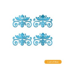 붙이는 벽지 셀프 웨인스코팅 템바보드 풀바른화장대 테이블 캐비닛 거울 스티커 붙이는 아크릴 3D 벽 가구, 02 blue_03 28x19cm-4PCS