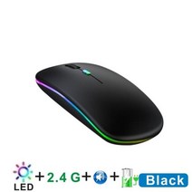 RGB 충전식 무선 마우스 컴퓨터 인체 공학적 미니 사일런트 USB 오피스 게임용 PC 노트북 Macbook 샤오미 Huawei, M81 lumino미국 2