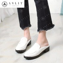 애슬릿 애슬릿 빅사이즈 여성 키높이 페니 뮬 블로퍼 4.5cm