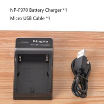 KingMa NP-F970 배터리 충전 USB 충전기 소니 호환HXR-MC1500C MC2500 NX100 PD198P NX5C NX3 HVR-HD1000C 카메라, [01] charger
