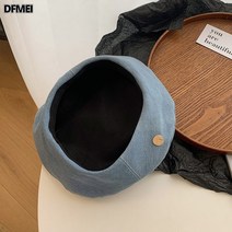 청바지 베레모녀 여름 인플루언서 얼굴 표현 샤오베레 화가 모자 심플한 머리스타일 모자 insful입니다