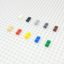 요고요 레고 호환 부품 커스텀 벌크 브릭 블럭 타일 플레이트 100G 소포장 패키지, [플레이트 1 x 2] 갈색 100G