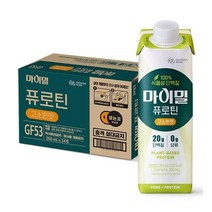 웰라이프 영양보충 대상웰라이프 마이밀 식물성 단백질 100% 마시는 퓨로틴 고소한맛 (250ml x 24팩) 1box 고단백 간식 노인식 영양균형식 체중조절, 4set