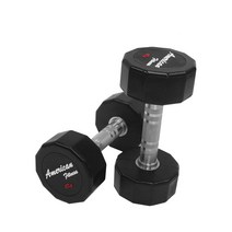 [동화스포츠] 아메리칸12각덤벨 3~50kg 헬스장덤벨 고무덤벨 낱개판매, 25kg 1개, 1개