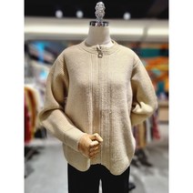 [4CUS]포커스 (FW2J7JP0261) 금사 반짝 집업 니트 점퍼