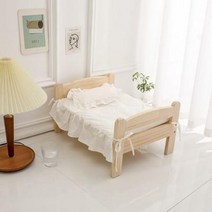 반려동물 원목침대 고양이해먹침대 고양이집 마약쿠션 하우스 강아지침대 토끼용, 화이트침구