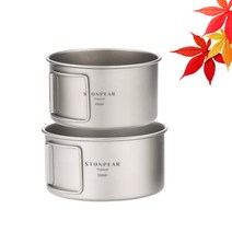 백패커 혼자캠핑 티타늄 미니 코펠 라면냄비 세트, 1개