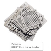 용접용품 휴대용 미니 용접 납땜 27pcs BGA 템플릿 Sik tin Fixture 주석 솔더 볼 납땜 도구 Reballing Sta, 01 Package A