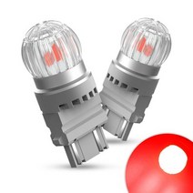 AUXITO-T25 3157 P27W LED 앰버 화이트 레드 3030SMD 전구 램프 DRL 자동차 브레이크 정지 후진 주차 조명, Red, 1개