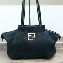 [펜디] [빈티지] 블랙 여성 숄더백 8BR636 호보형 레더 금장 숄더백 8BR 63