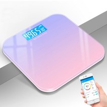 인바디체중계 체지방 몸무게측정기 가정용디지털 블루투스 LCD BMI 욕실 저울 스마트 전자 저울 체형 구성 분석기, 01 purple pink