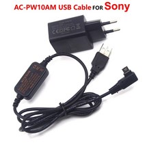 AC-PW10AM USB 케이블 8.4V 카메라 보조베터리 + 소니 A77 II A99 A100 A330 A450, 04 AU