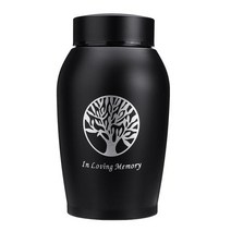 메모리얼스톤 강아지 루세떼 반려견 수목장 유골 보관 함 추모 한지 수의 비석 기념비 500ML 골드/블랙 스