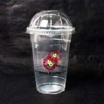 벅스웨이 버블티컵 500ml+PET돔뚜껑 세트, 200개