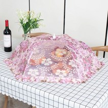플라워 원터치 밥상보(퍼플)/ 우산형식탁덮개