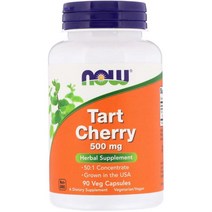 나우푸드 NOW Foods 타트체리 500mg 베지 캡슐 90정 US직배송, 1PACKAGE, 상세설명 내 표시사항 참고