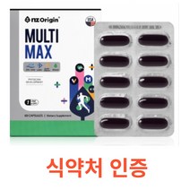 엔젯오리진 엔젯오리진 멀티맥스 1050mg X 60캡슐 혈행 건강 눈 건강 활력 비타민 미네랄 오메가3 루테인 마리골드꽃추출물 EPA DHA 중장년층 직장인 혈행 중성지질 개선, 60캡슐X1개