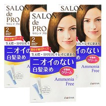 다리야 살롱드프로무향료헤어컬러 새치염색약 밝은새치염색약 흰머리염색 밝은갈색 새치커버 일본염색약, 3개, 41410 2호 아주밝은갈색