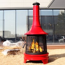 주택 별장 캠핑 야외 대형 장작 난로 쿠킹화로 고체연료 증정