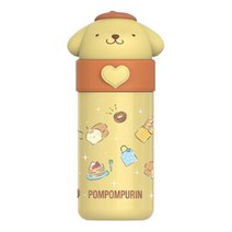 산리오 캐릭터즈 귀여운 입체 피규어 3D 텀블러 시나모롤, 폼폼푸린, 350ml, 1개