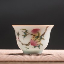 다도 다기 찻잔 세트 대형 마스터 컵 세라믹 티 칠보 에나멜 찻잔 차 쿵푸 세트 그릇 Houseware 중국 스타, 01 Fushou Shuangquan