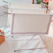 하니월드 꽃비 강화 자수소창행주 2겹행주 10개 Set (정련안된 행주), 빨강