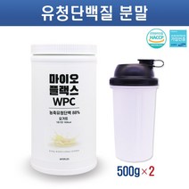 단백질파우더 WPC 유청단백질 분말 가루 완전 단백질 류신 글루타민 아르기닌 BCAA 필수 아미노산 브로멜라인 함유 단백질보충제 포대유청 식사대용 쉐이크 식약처 인증 HACCP, 2세트, 500그램
