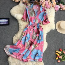 동남아원피스 플라워 꽃무늬 여름 나염 베트남 태국 비치