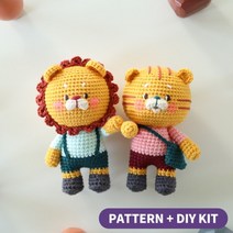 [바이브리 DIY KIT] 라이언 & 타이거 미니 코바늘 인형 패키지