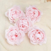 플라워월 꽃벽 포토존 인조 조화 꽃 장식 5 개10cm핑크 모란 인공 실크 머리 DIY 파티 웨딩 화환 선물 상자 스크랩북, 없음, Pink